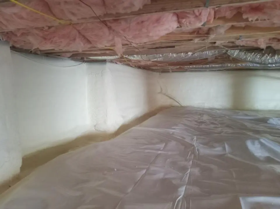 Crawl space encapsulation with closed-cell spray foam for Roof Leak Repair in Southchase